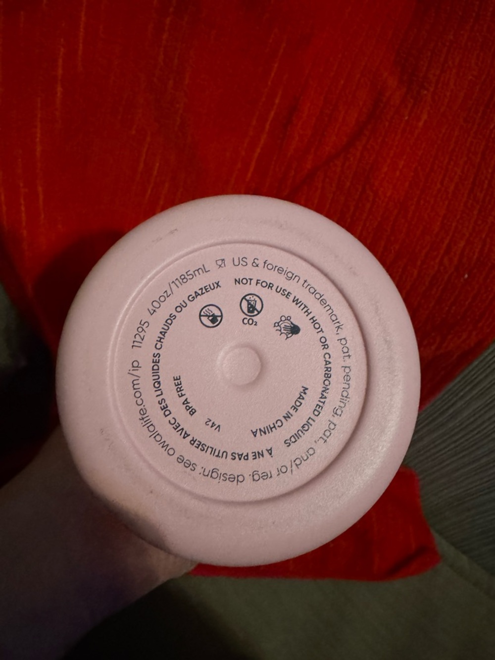 Owala Pink Insulated Water Bottle  40oz - Travel-Friendly Hydration - Picture 3 of 4